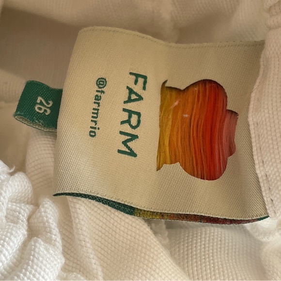 Farm Rio Off-White Cargo Pockets Shorts size 26 small - Picture 11 of 14